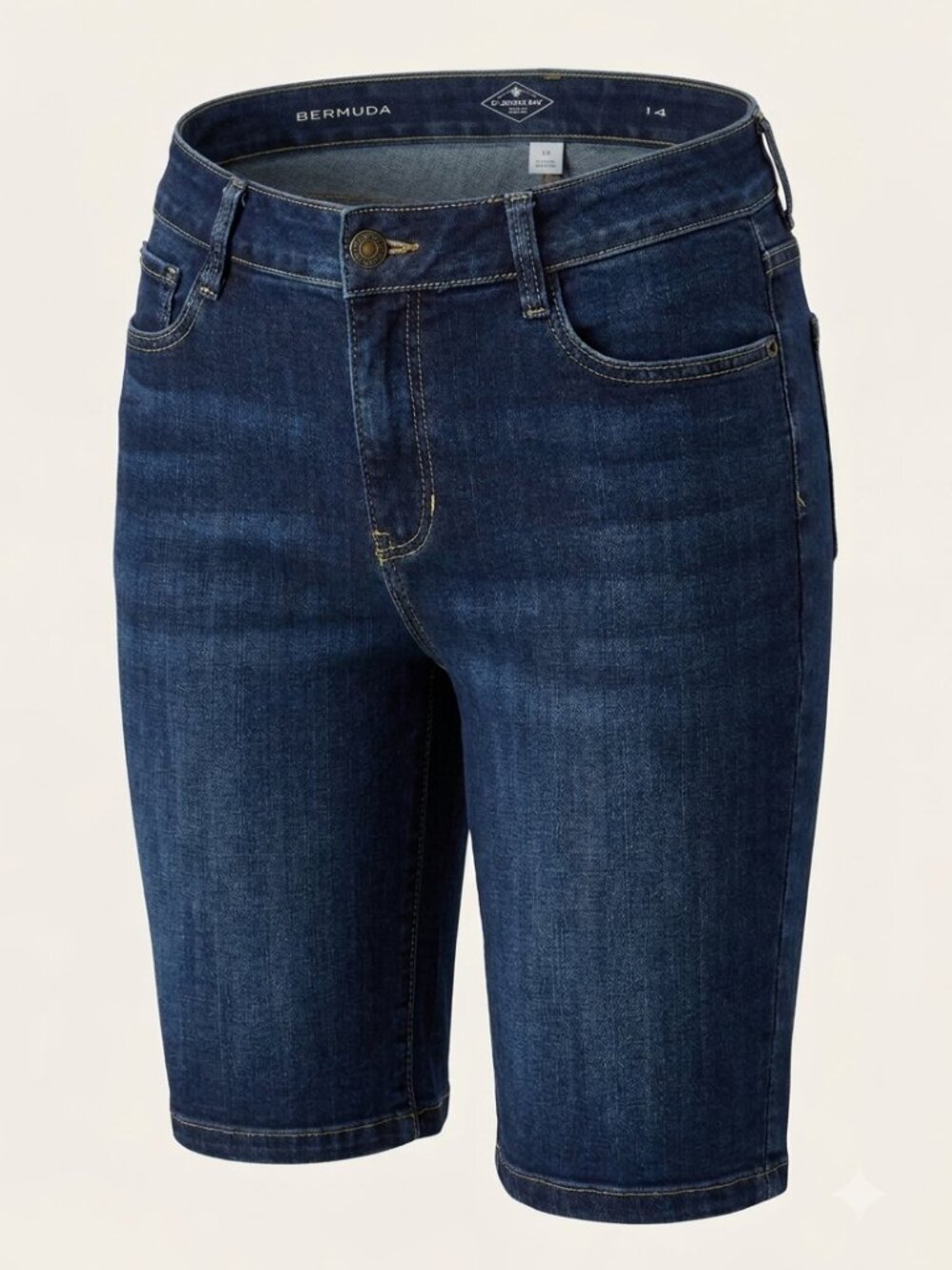 St John's Bay Bermuda Denim Shorts 14